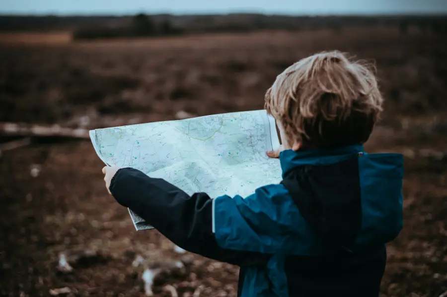 boy with map